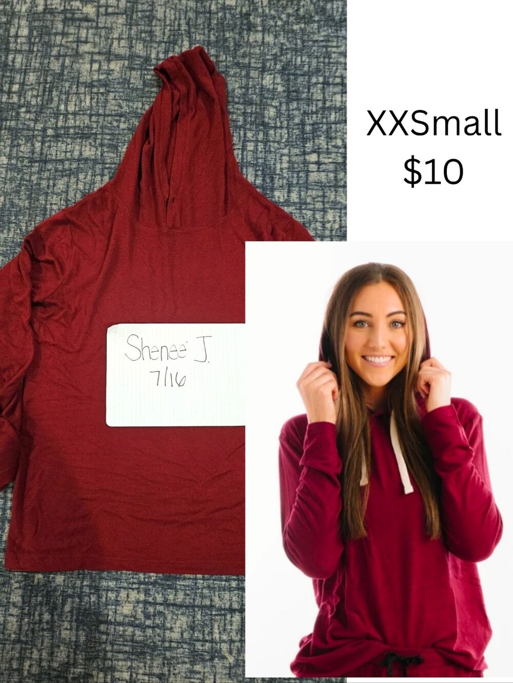 Zyia Cranberry Boyfriend Hoodie